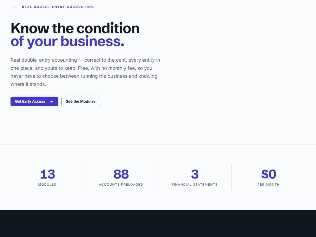 Analytical Ledger homepage