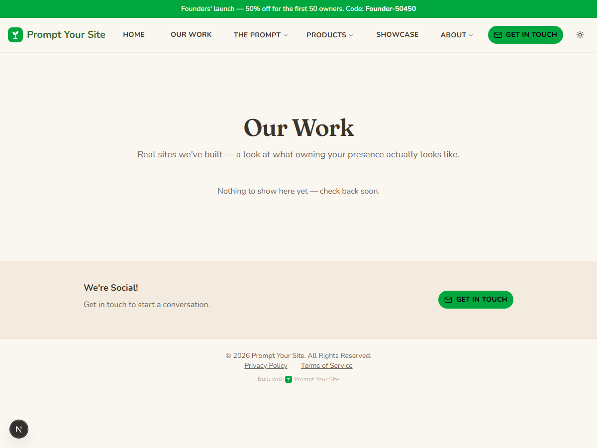Showcase Gallery — live on this site