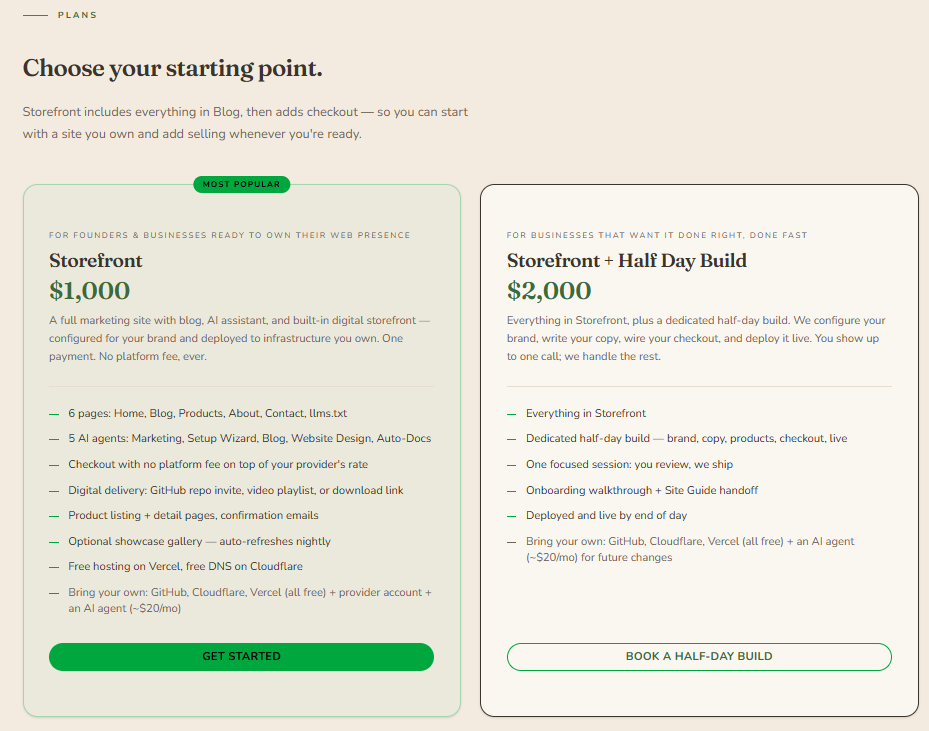 Digital Products — live on this site